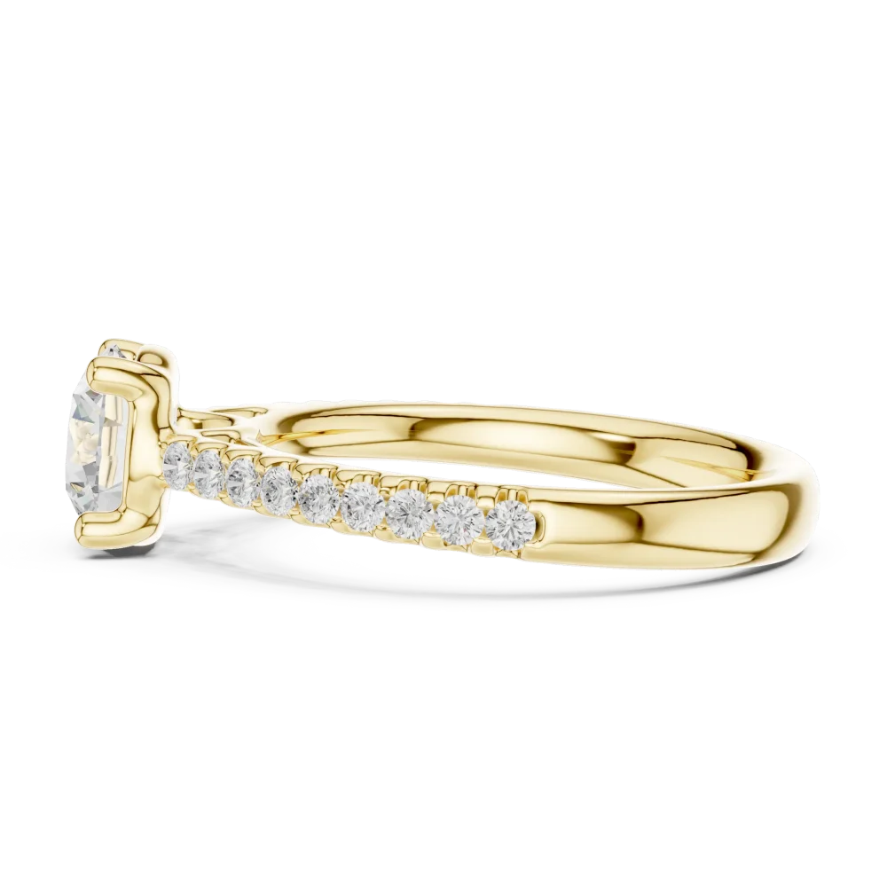 Luminary Round Brilliant Pavé-Set Solitaire Ring - Image 4