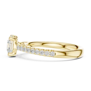 Luminary Round Brilliant Pavé-Set Solitaire Ring - Image 4