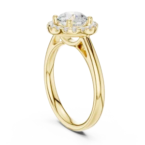 Luminary Round Brilliant Halo Solitaire Ring - Image 3