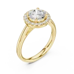 Luminary Round Brilliant Halo Solitaire Ring