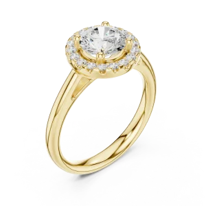 Luminary Round Brilliant Halo Solitaire Ring