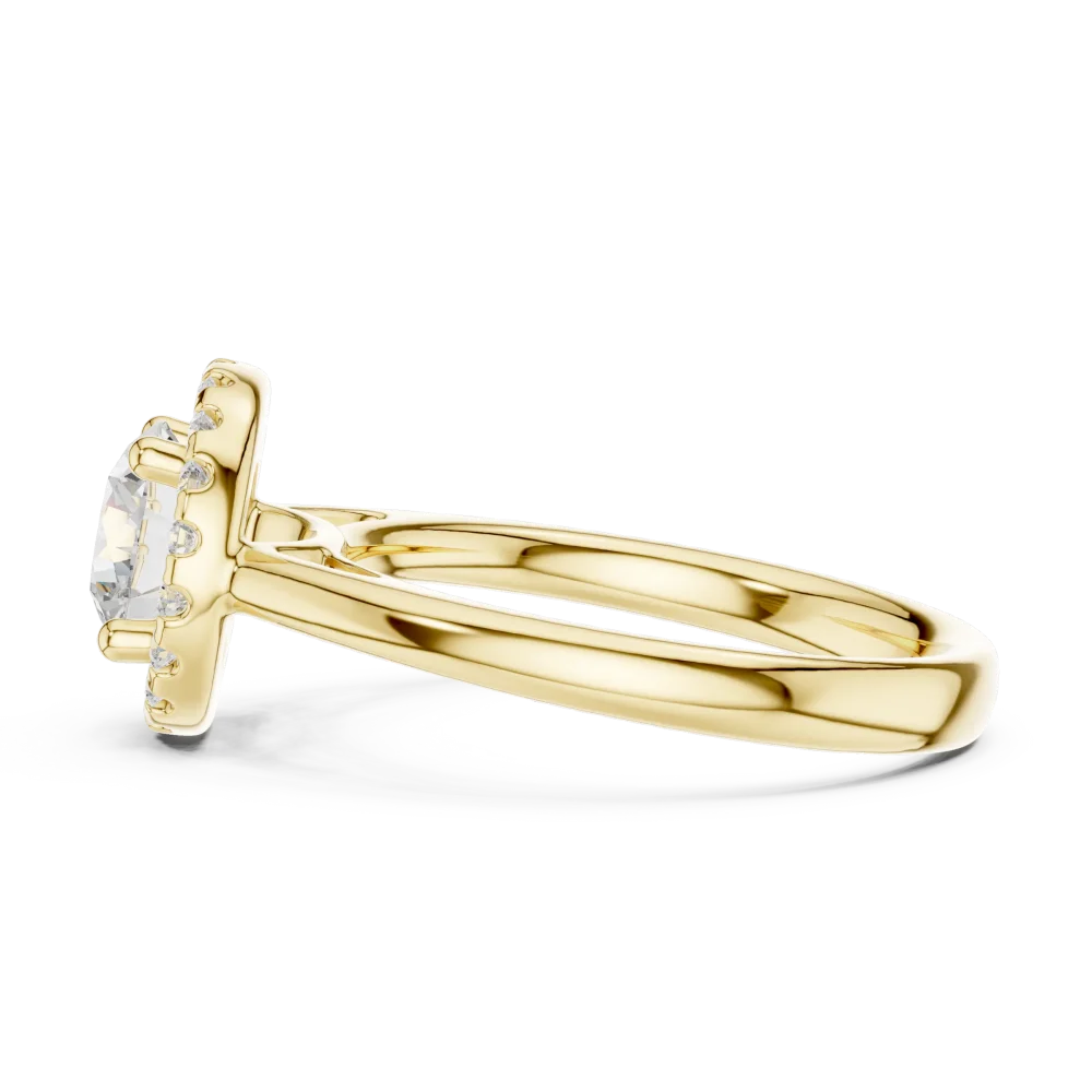 Luminary Round Brilliant Halo Solitaire Ring - Image 4