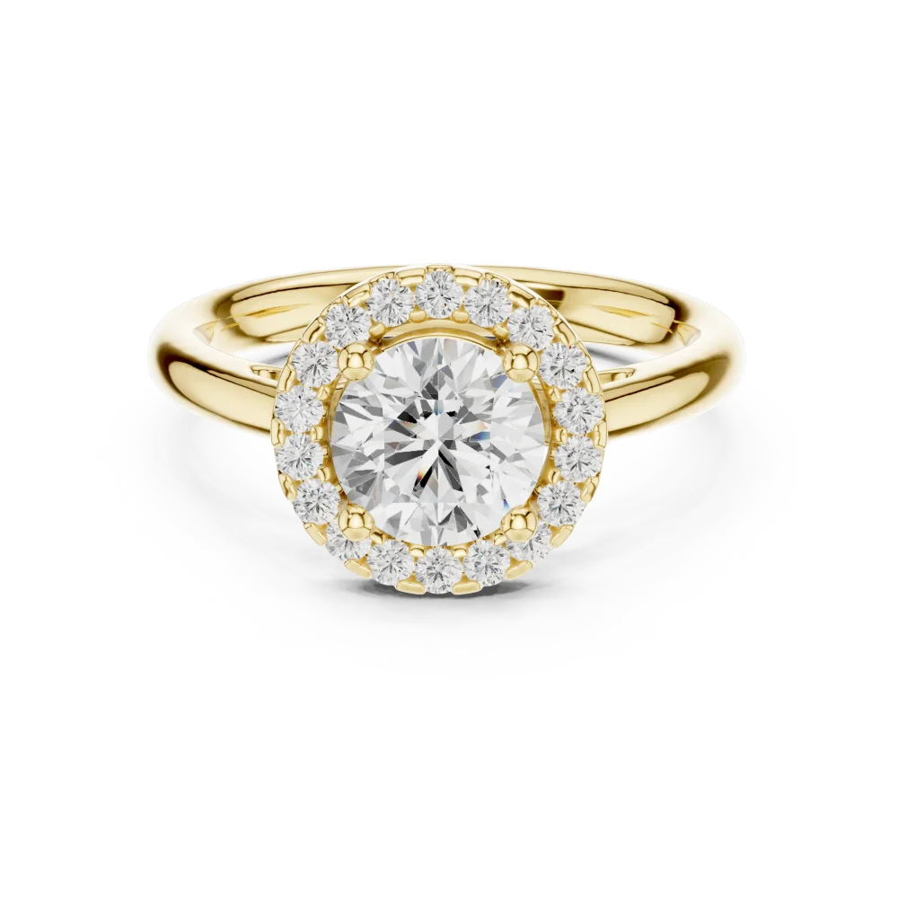 Luminary Round Brilliant Halo Solitaire Ring - Image 2