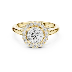 Luminary Round Brilliant Halo Solitaire Ring - Image 2