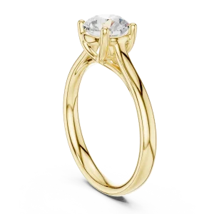 Essence Round Brilliant Cut Architectural Solitaire Ring - Image 3