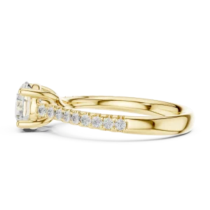 Luminary Round Brilliant Pavé-Set Solitaire Engagement Ring - Image 4