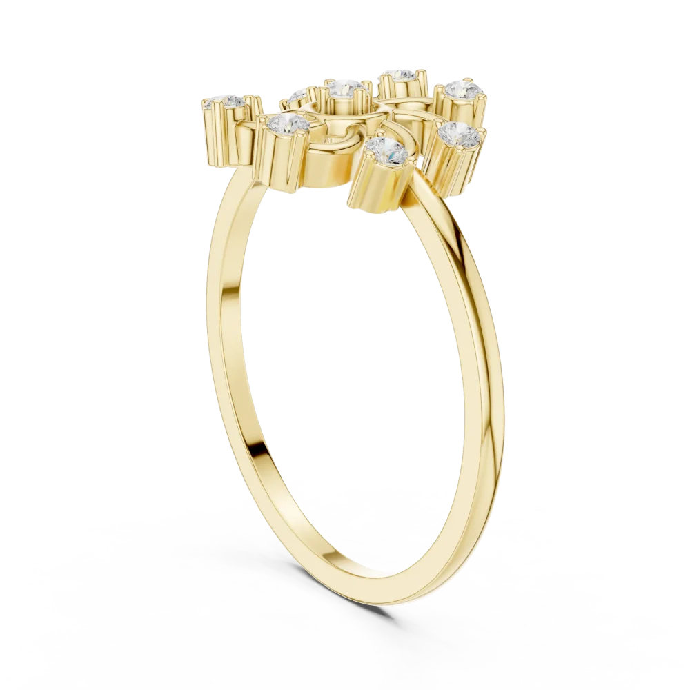 Luminary Round Brilliant Swirl Cluster Ring - Image 3