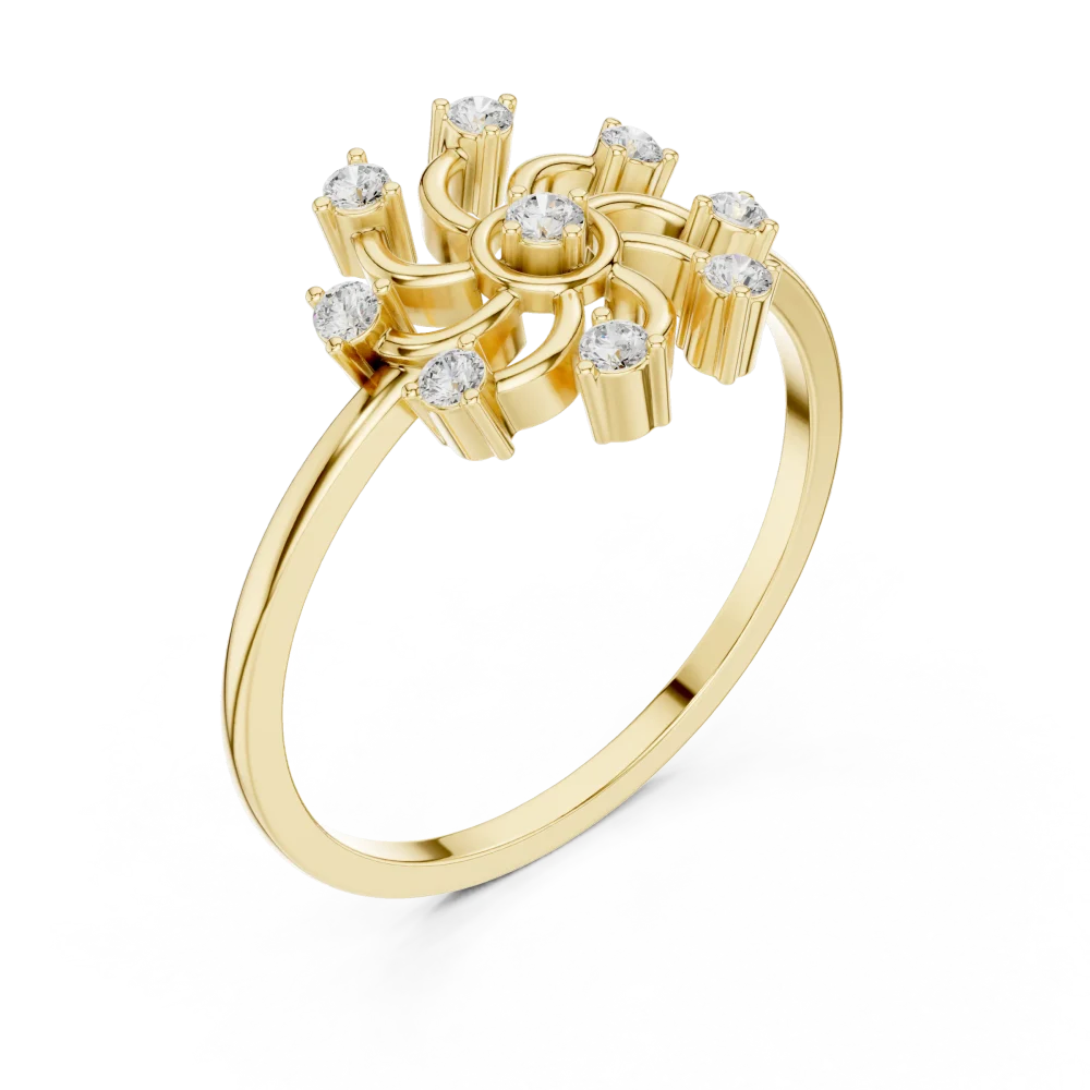 Discover the Luminary Swirl Cluster Ring, a modern classic featuring brilliant DIAMEUR lab-grown diamonds. Elevate your style with this radiant piece.