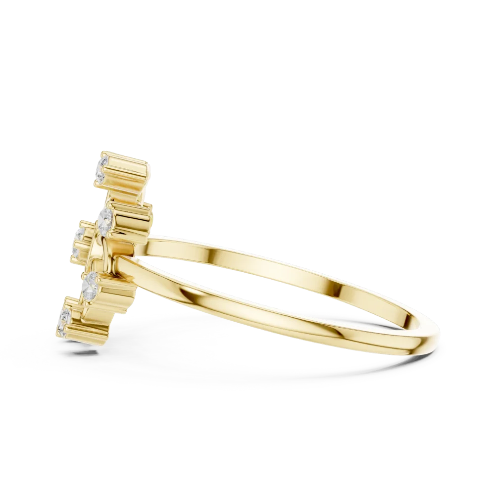Luminary Round Brilliant Swirl Cluster Ring - Image 4