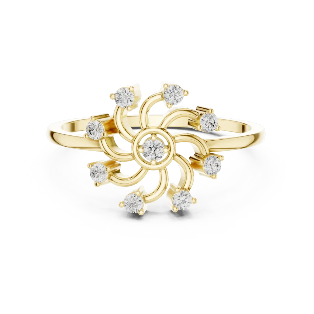Luminary Round Brilliant Swirl Cluster Ring - Image 2