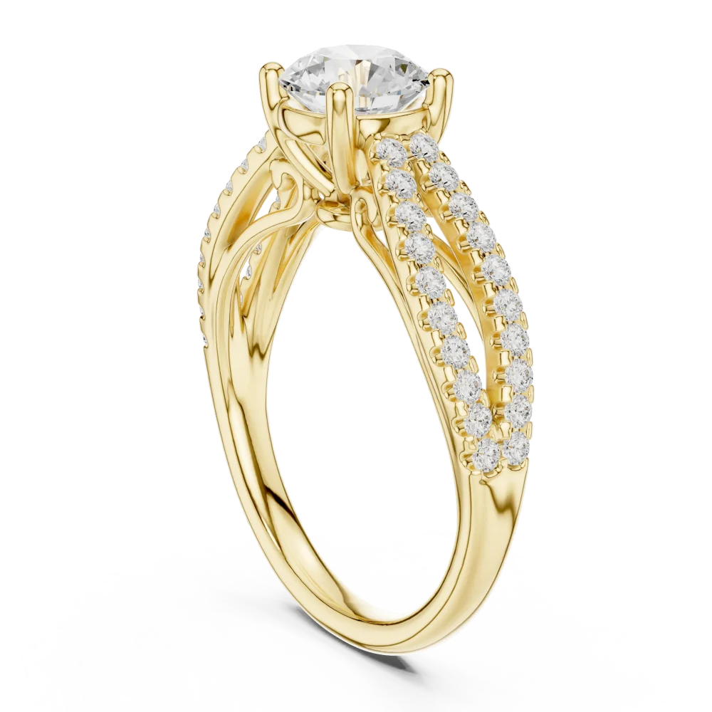 Luminary Round Brilliant Split-Shank Solitaire Ring - Image 3