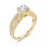 Luminary Round Brilliant Split-Shank Solitaire Ring