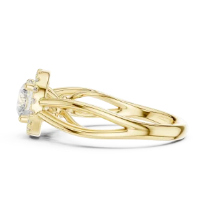 Ethereal Round Brilliant Halo Solitaire Ring - Image 4