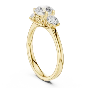 Luminary Round Brilliant Three-Stone Solitaire Ring - Image 3