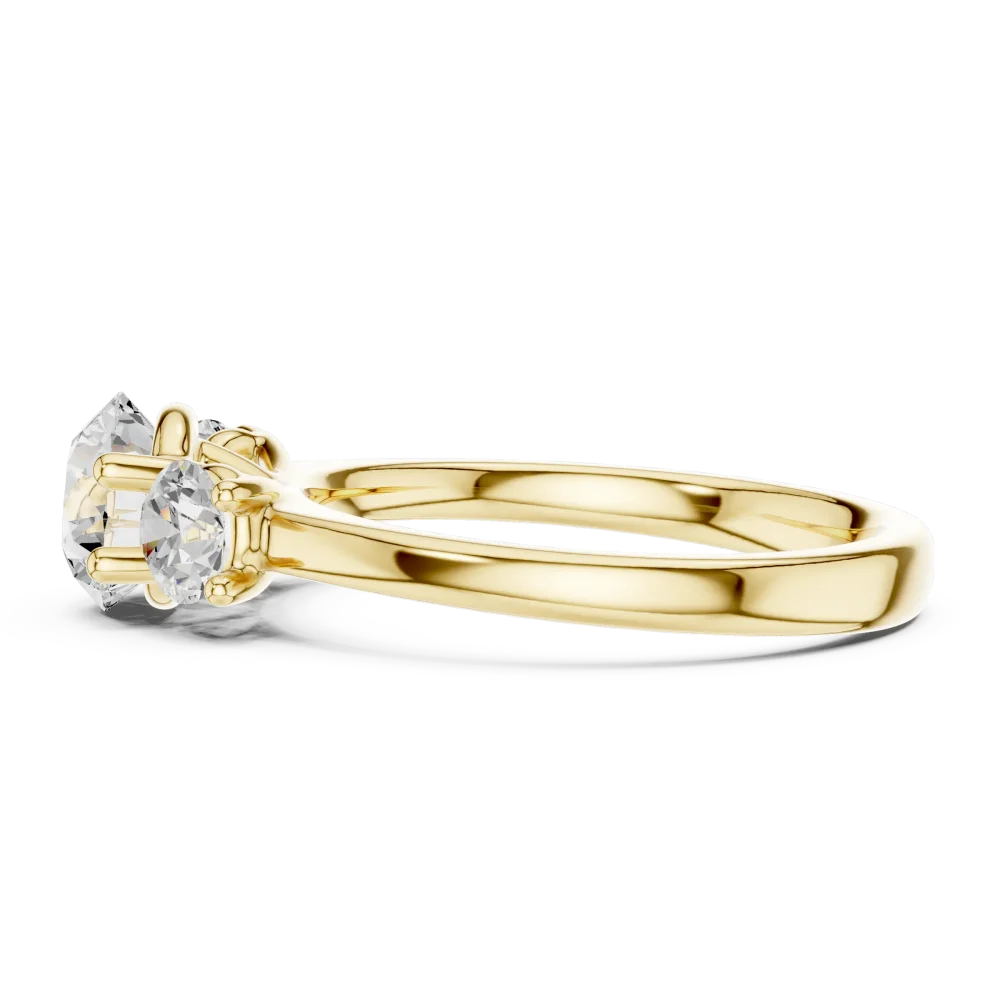 Luminary Round Brilliant Three-Stone Solitaire Ring - Image 4
