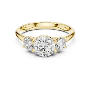 Luminary Round Brilliant Three-Stone Solitaire Ring - Image 2
