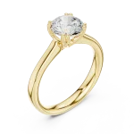 Essence Round Brilliant Cut Solitaire Engagement Ring