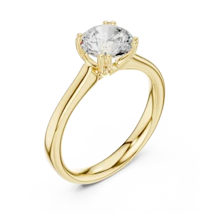 Essence Round Brilliant Cut Solitaire Engagement Ring