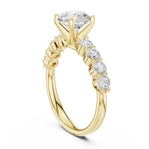 Luminary Round Brilliant Solitaire Side-Accented Engagement Ring - Image 3