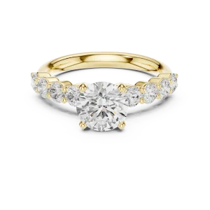 Luminary Round Brilliant Solitaire Side-Accented Engagement Ring - Image 2