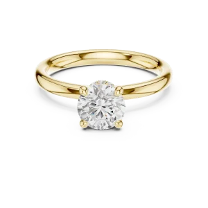 Essence Round Brilliant Cut Hidden Halo Solitaire Ring - Image 2