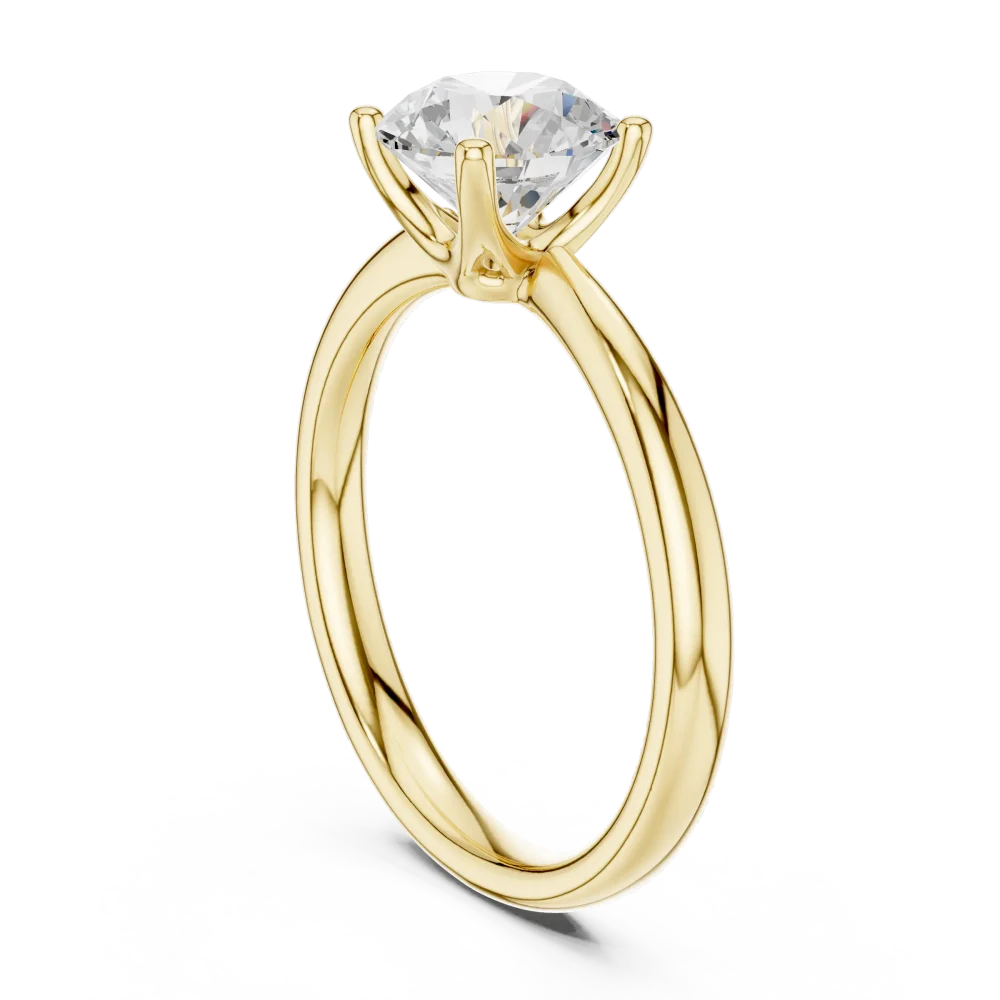 Essence Round Brilliant Cut Solitaire Engagement Ring - Image 3