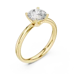 Essence Round Brilliant Cut Solitaire Engagement Ring