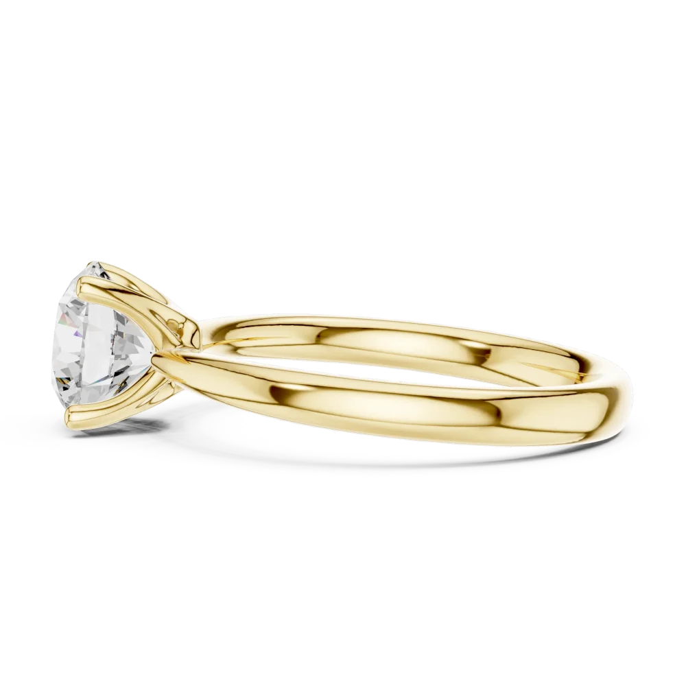 Essence Round Brilliant Cut Solitaire Engagement Ring - Image 4