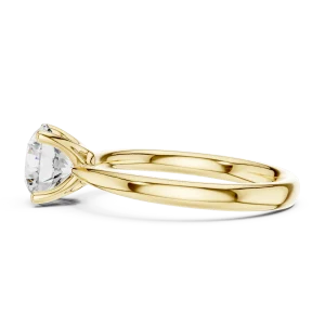 Essence Round Brilliant Cut Solitaire Engagement Ring - Image 4