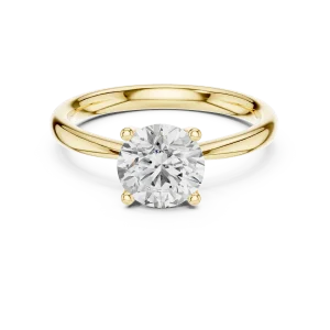 Essence Round Brilliant Cut Solitaire Engagement Ring - Image 2