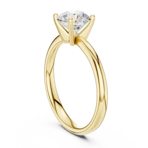 Essence Round Brilliant Cut Architectural Solitaire Ring - Image 3