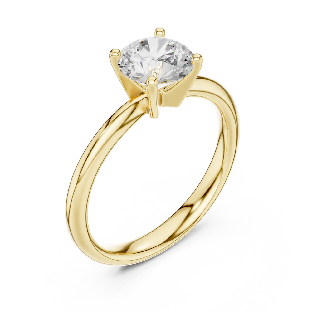 Discover the elegance of our round brilliant-cut Solitaire ring. Featuring a premium DIAMEUR lab-grown diamond, it is a timeless choice. Shop now.