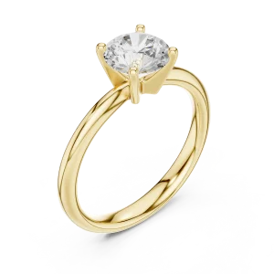 Essence Round Brilliant Cut Solitaire Ring