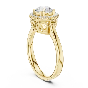 Luminary Round Brilliant Halo Solitaire Ring - Image 3