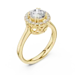 Luminary Round Brilliant Halo Solitaire Ring