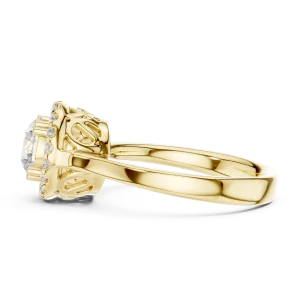 Luminary Round Brilliant Halo Solitaire Ring - Image 4