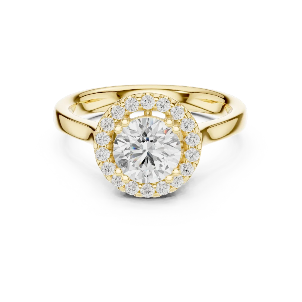 Luminary Round Brilliant Cut Halo Solitaire Ring - Image 2