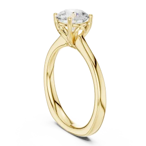 Essence Round Brilliant Cut Solitaire Engagement Ring - Image 3