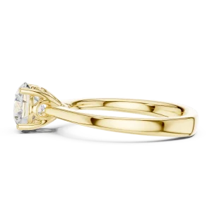 Essence Round Brilliant Cut Solitaire Engagement Ring - Image 4