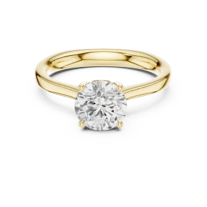 Essence Round Brilliant Cut Solitaire Engagement Ring - Image 2