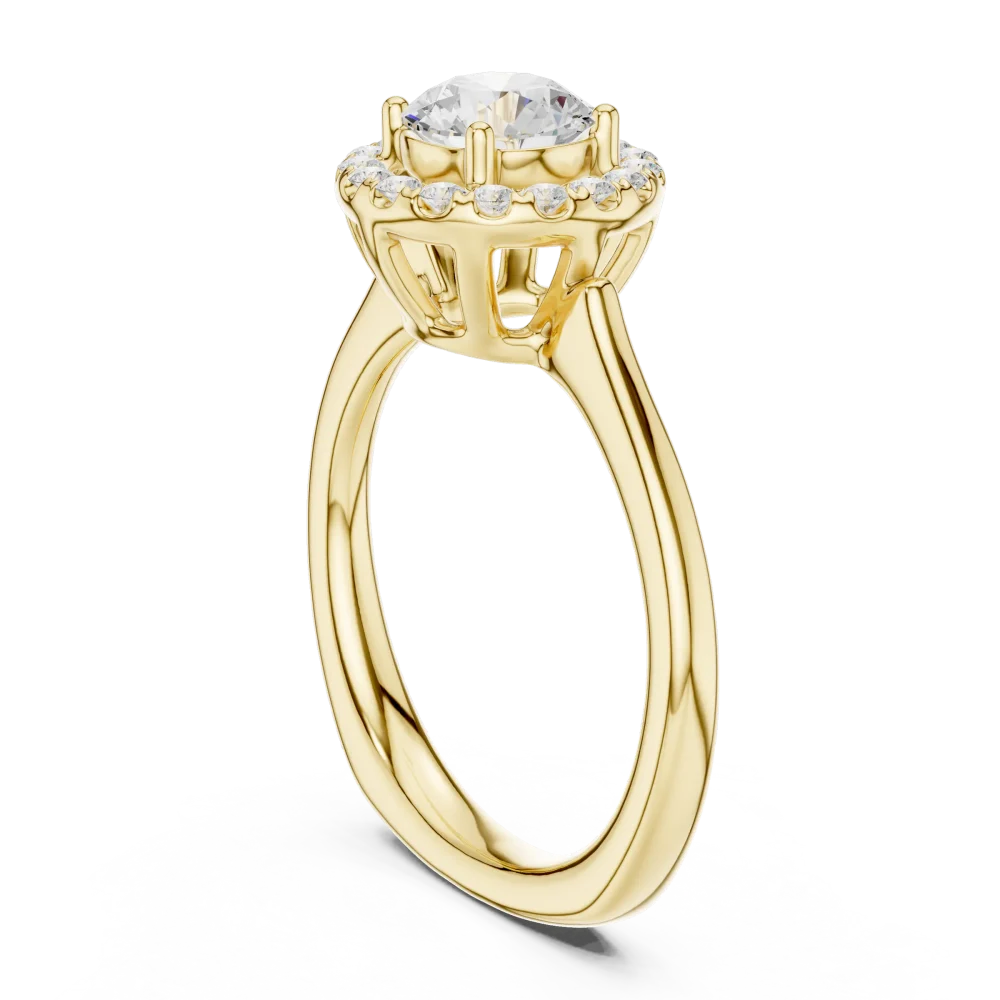 Luminary Round Brilliant Halo Solitaire Ring - Image 3