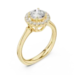 Luminary Round Brilliant Halo Solitaire Ring
