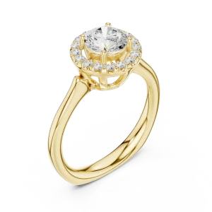 Luminary Round Brilliant Halo Solitaire Ring