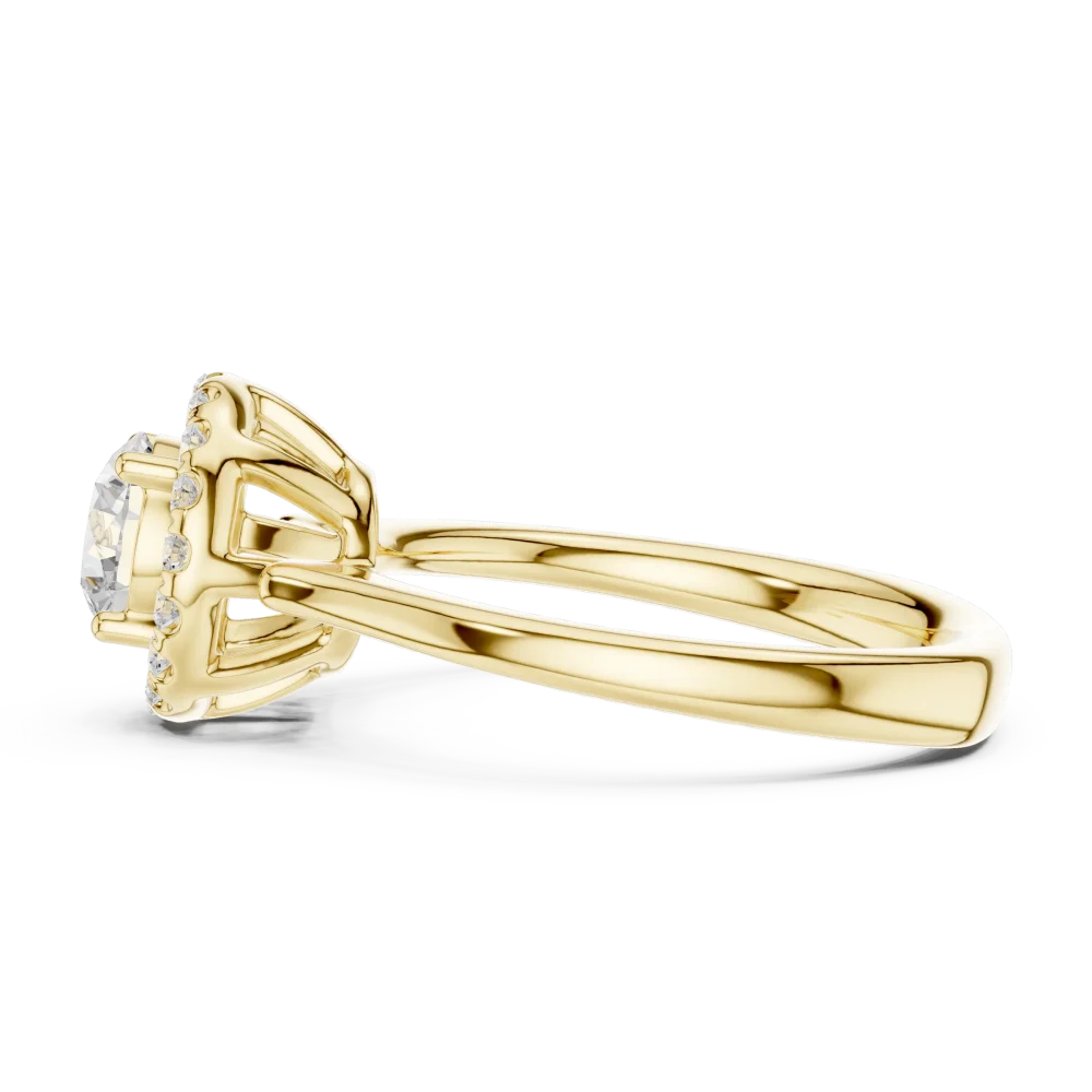 Luminary Round Brilliant Halo Solitaire Ring - Image 4