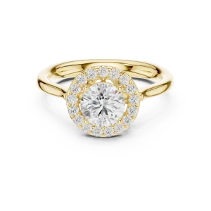 Luminary Round Brilliant Halo Solitaire Ring - Image 2