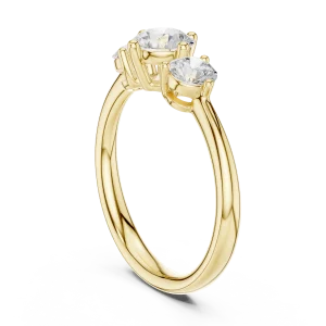 Ethereal Round Brilliant Three Stone Solitaire Ring - Image 3