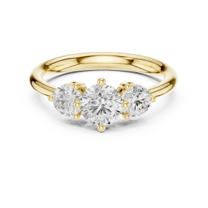 Ethereal Round Brilliant Three Stone Solitaire Ring - Image 2
