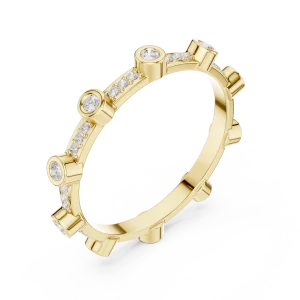 Essence Round Brilliant Pavé-Set Linear Band