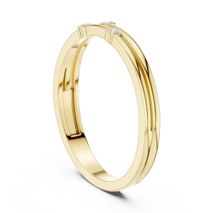 Linear Essence Triple Round Brilliant-Cut Diamond Band - Image 3