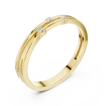 Linear Essence Triple Round Brilliant-Cut Diamond Band